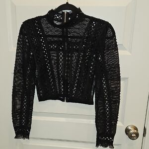 Etiquette Clothiers Black Lace Blouse (S)